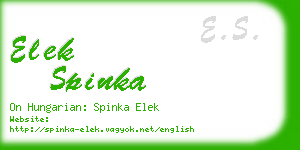 elek spinka business card